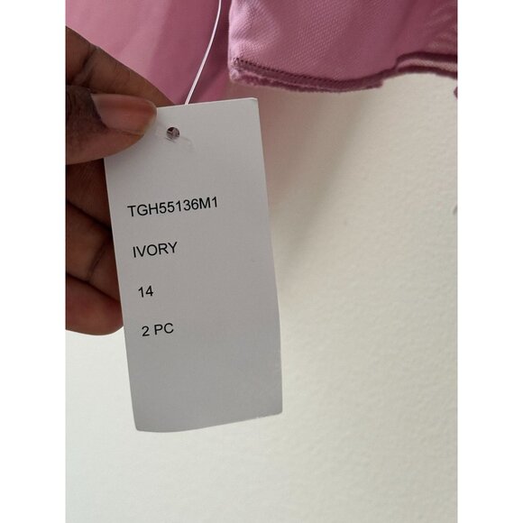 Connected Apparel  Pink Tie Front Open Shrug Cardigan Crop Sheer Long Sleeve NWT - Picture 4 of 9